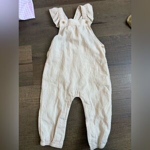 Charming Cream Kids Overalls